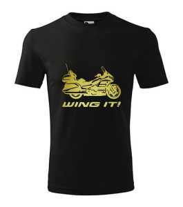 ﻿Honda Goldwing - Wing it póló kép