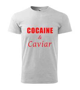 Kokain & Kaviár - feliratos vicces póló póló kép